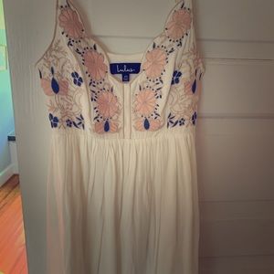Lulus white embroidered dress